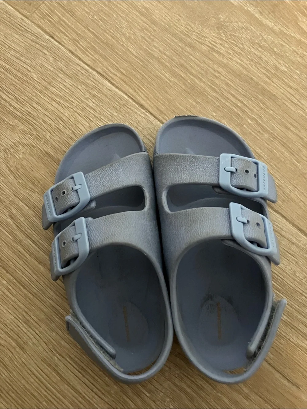 Skechers Kids Double-Strap Sandals in Pale Blue